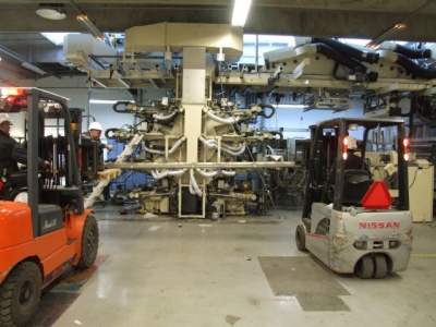 Dismantling of SCHIAVI printing press in Denmark