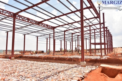 Visit on construction Site of autoclaved aerated concrete blocks factory in Rwanda, Africa