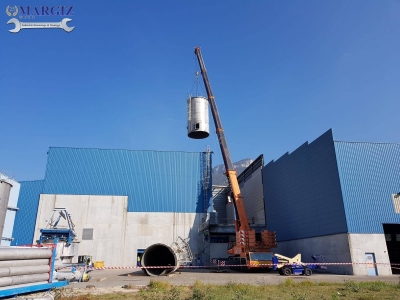 Dismantling of bleaching towers in Voreppe, France