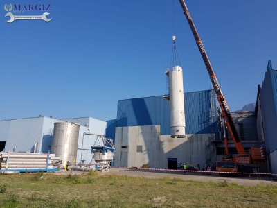 Dismantling of bleaching towers in Voreppe, France