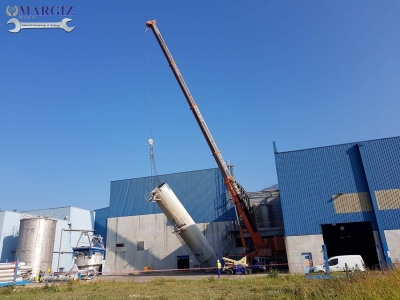 Dismantling of bleaching towers in Voreppe, France