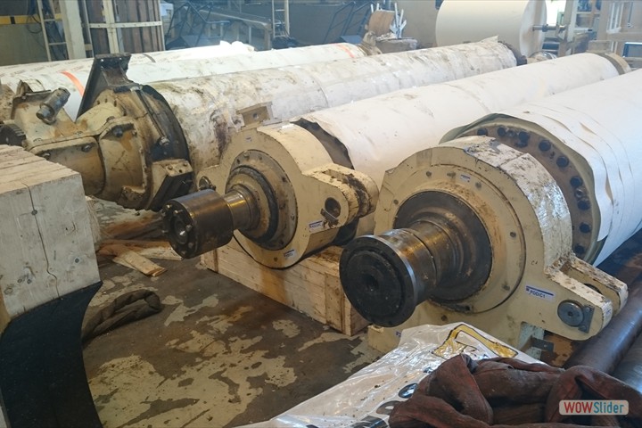FINLAND - Metsa Group Lielahti - Press cylinders prepared for transfer