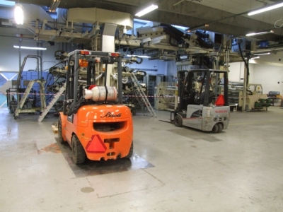 Dismantling of SCHIAVI printing press in Denmark