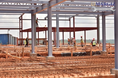 Wizyta na miejscy budowy fabryki autoklawizowanego betonu komrkowego - Rwanda, Afryka